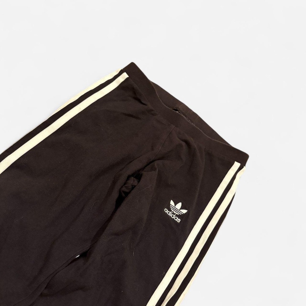 Adidas Originals Womens Black 3-Stripes Leggings XS Trefoil Logo AJ8156